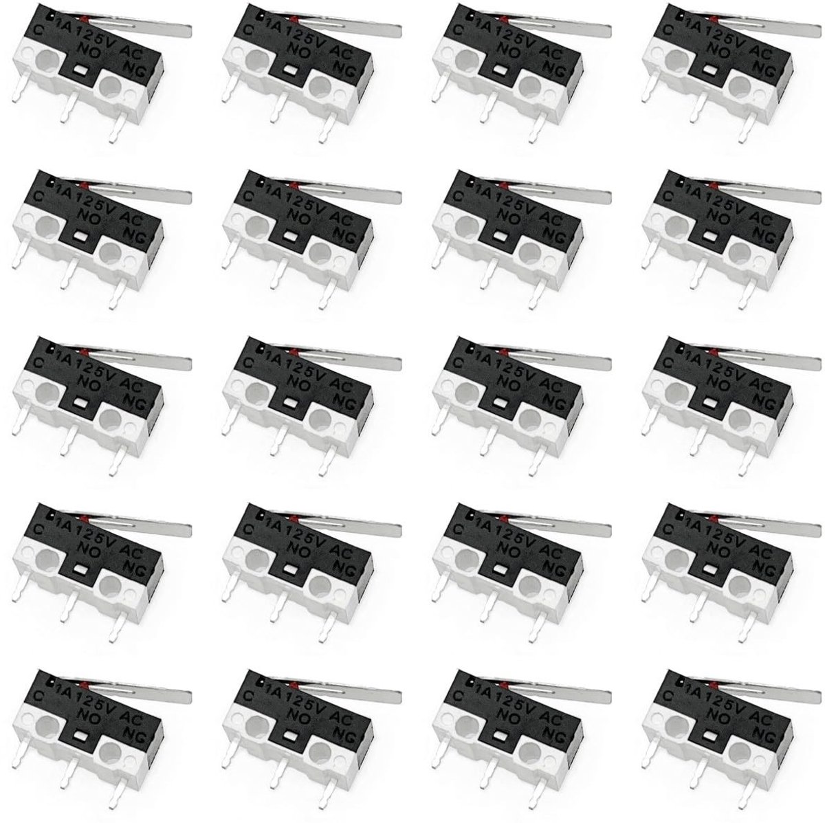 Dailygoods - Microschakelaar - 3-polige schakelaars - Betrouwbare bediening - Zwart - Momentane schakelaars - Ideaal voor industriële toepassingen - C...