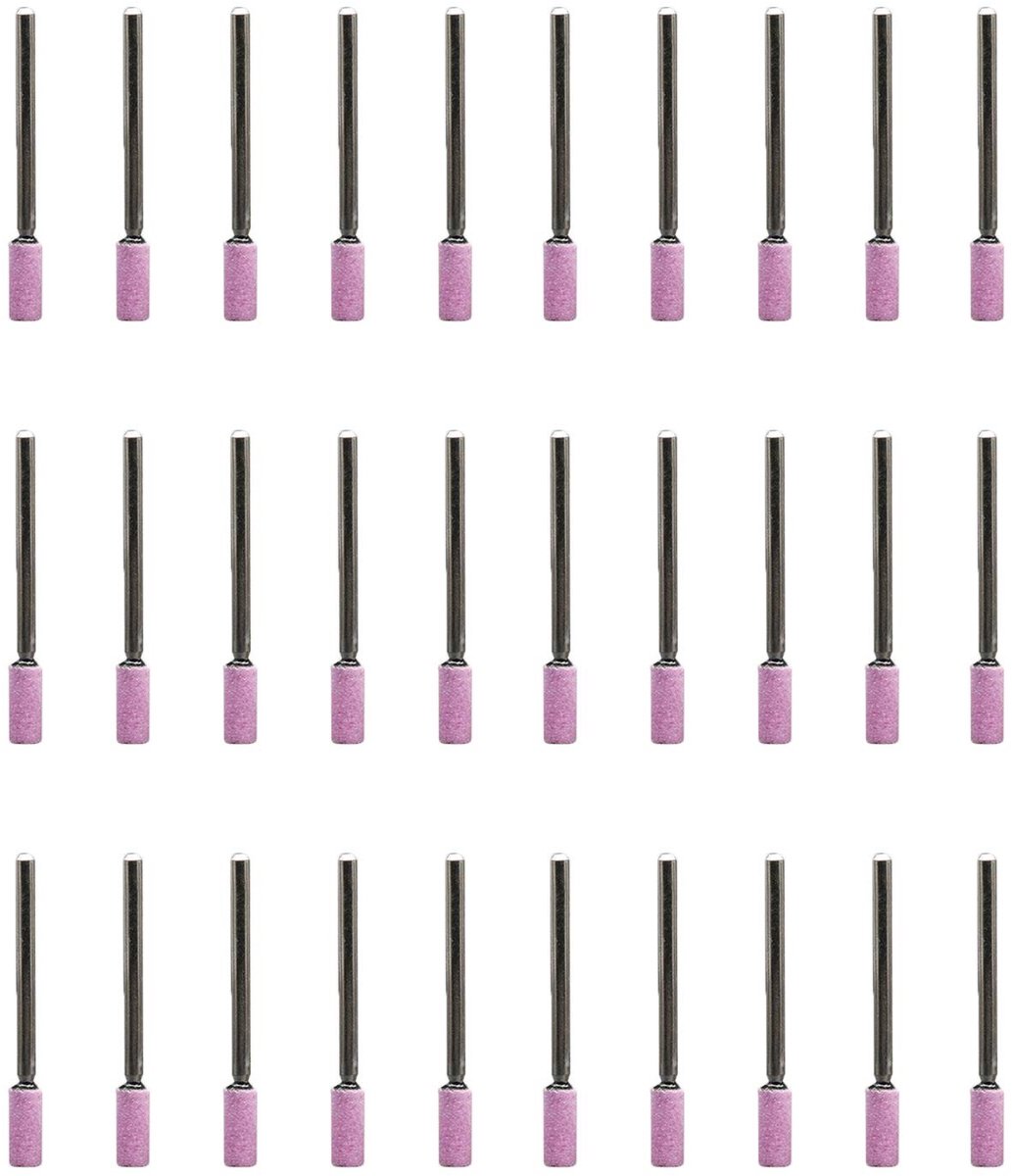 Dailygoods- Polijstkop 30 Stuks - Slijpen/Polijsten - Schurende Stenen - Multifunctioneel - Maximaal 12.000 TPM - Aluminium/Steen - Slijpschijven