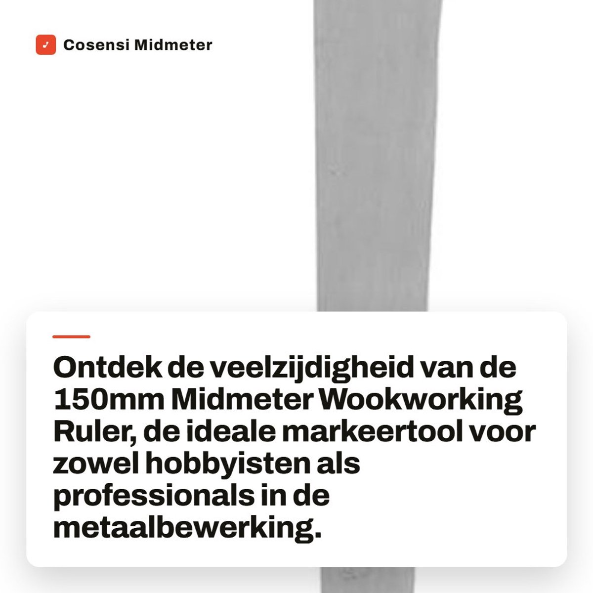 Dailygoods- Meetlat 150mm - Roestvrij Staal - Draagbaar - Markeer Tool - Geschikt voor Metaalbewerking - Hoge Prestaties - Meetinstrument