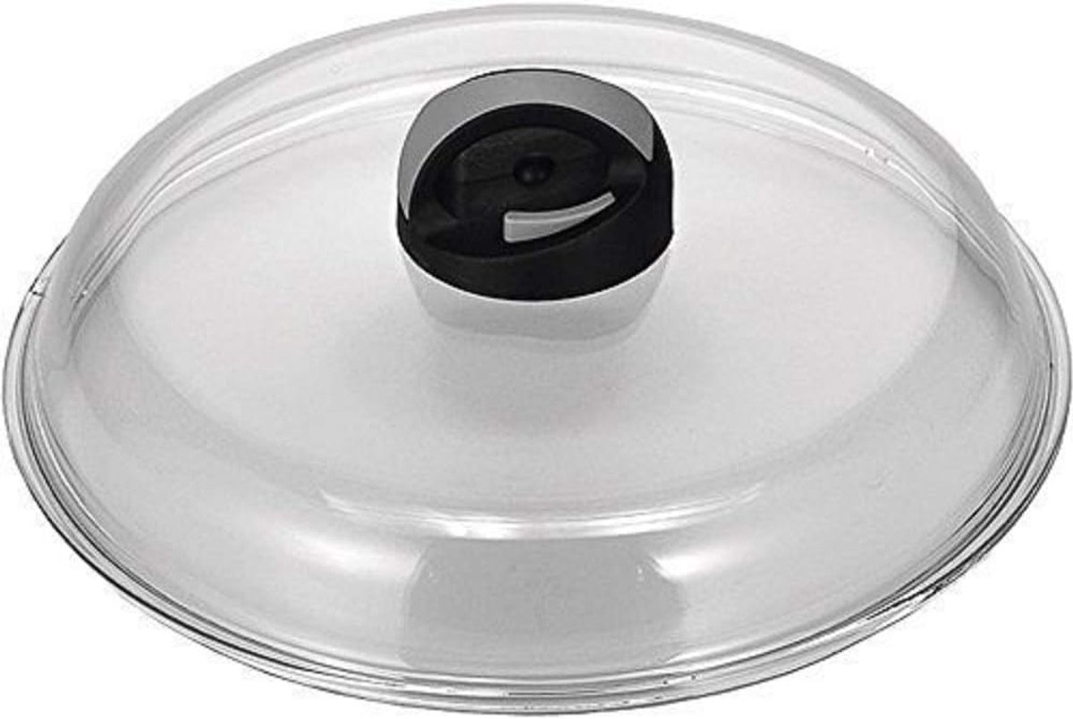 Glazen Pan Deksel - Transparant Deksel - Koken en Bakken - Stoomafvoer Ventiel - 16 cm Dia