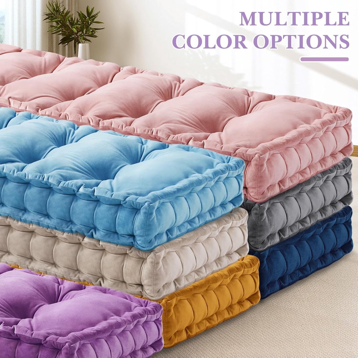 Zitkussen Bank - Comfortabel Kussen - Ontspannen Zitten - Elegant Velvet - 106x40cm - Lichtpaars