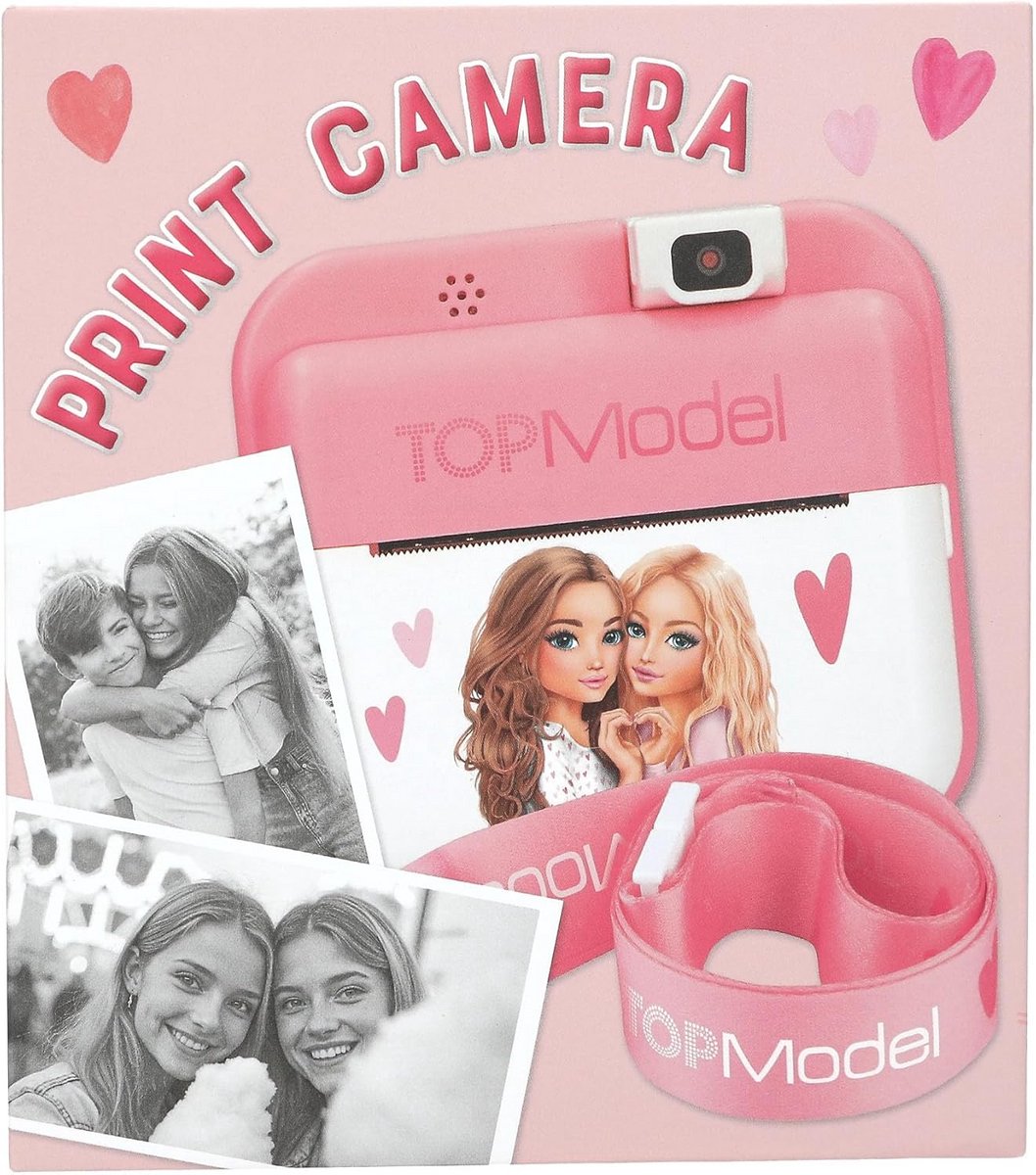 Kindercamera met printer - Instant camera - Foto's maken - Direct printen - 147 cm - Roze en wit