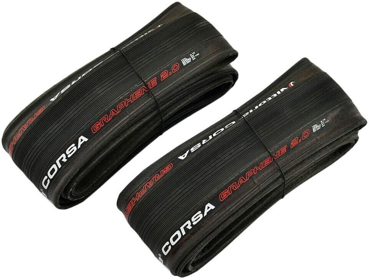 Fietsband Clincher - Raceband Buitenband - Weggebruik - 4C Graphene Compound - 700x25mm - Zwart