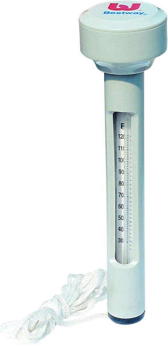 Zwembad Thermometer - Watermeter Temperatuur - Water Kwaliteit - Drijvend Ontwerp - 19 cm - Wit