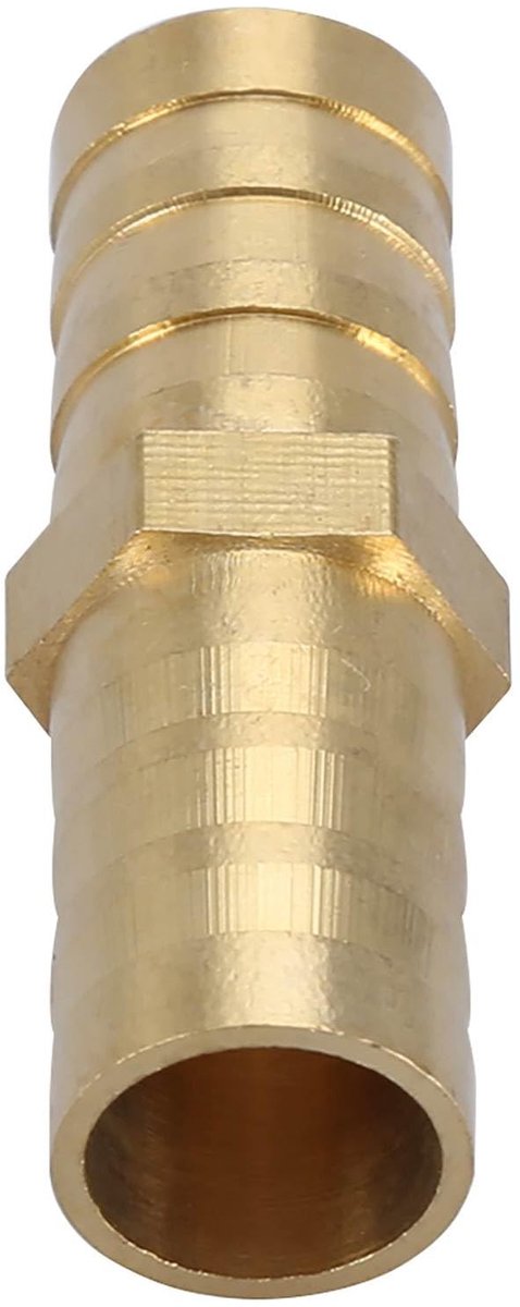 Dailygoods - Messing Barb Connector - Slangkoppeling - Hoogwaardig - Koper - Adapter - Geschikt voor lucht water olie gas brandstof - 10mm 5st