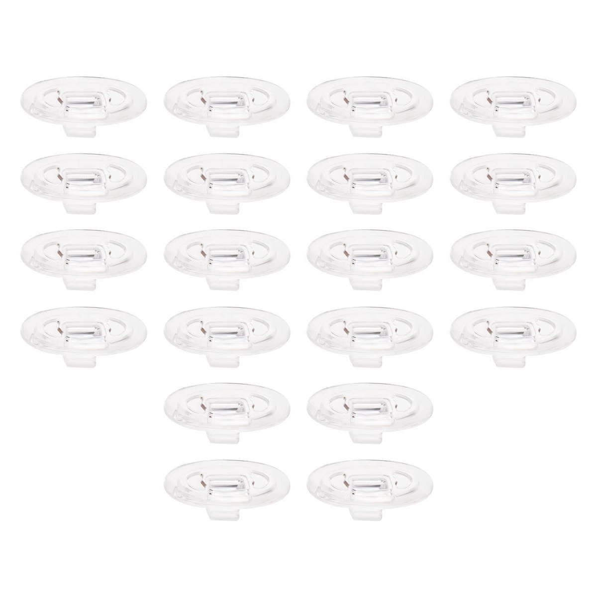 Dailygoods- Neusstuk Vervangingspads - 20 Stuks - Transparant Siliconen - Antislip - Lichtgewicht - Compatibel met Ejector OO4142 - Neuskussens