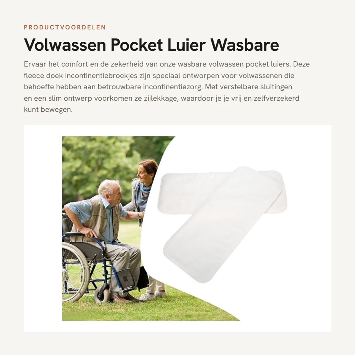 Dailygoods- Luierbroekje Wasbaar - Incontinentiebroekje Verstelbaar - Fleece Doek - Zijlekkage Preventie - 2 Stuks - Comfortabele Pasvorm - Incontinentiebroek