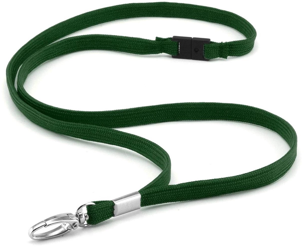 Dailygoods- Lanyard met Breakaway - Effen Nekband - Metalen Clip - ID-kaarthouder - Hoogwaardige Teryleen Polyester - 46 cm Lang