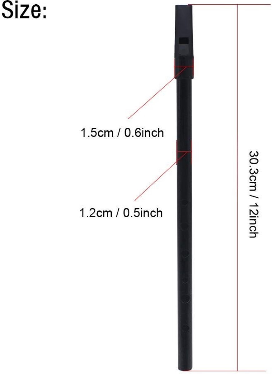 Dailygoods- Ierse Fluit - Koperen D-Fluit - Traditioneel Houten Blaasinstrument - Tinwhistle/Pennywhistle - Hoogwaardig Koper - Uniek Zoet Geluid