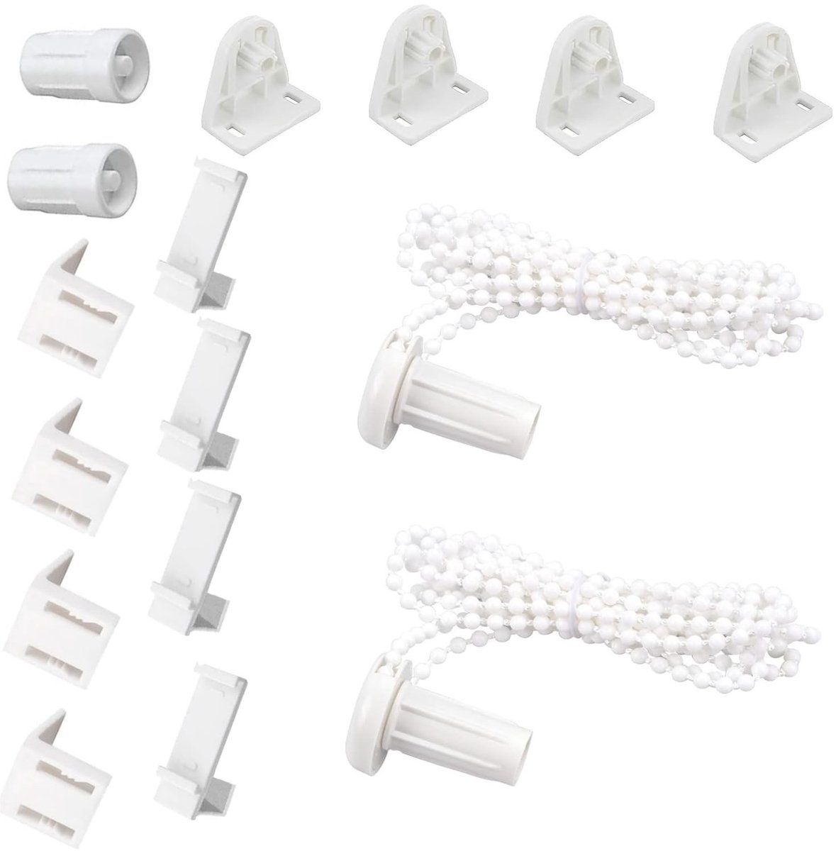 Dailygoods- Reparatieset voor Rolgordijnen - 2 Stuks Houders - 17 mm - Reserve Klemmen - Kunststof - Slijtvast en Duurzaam - Rolgordijnonderdelen