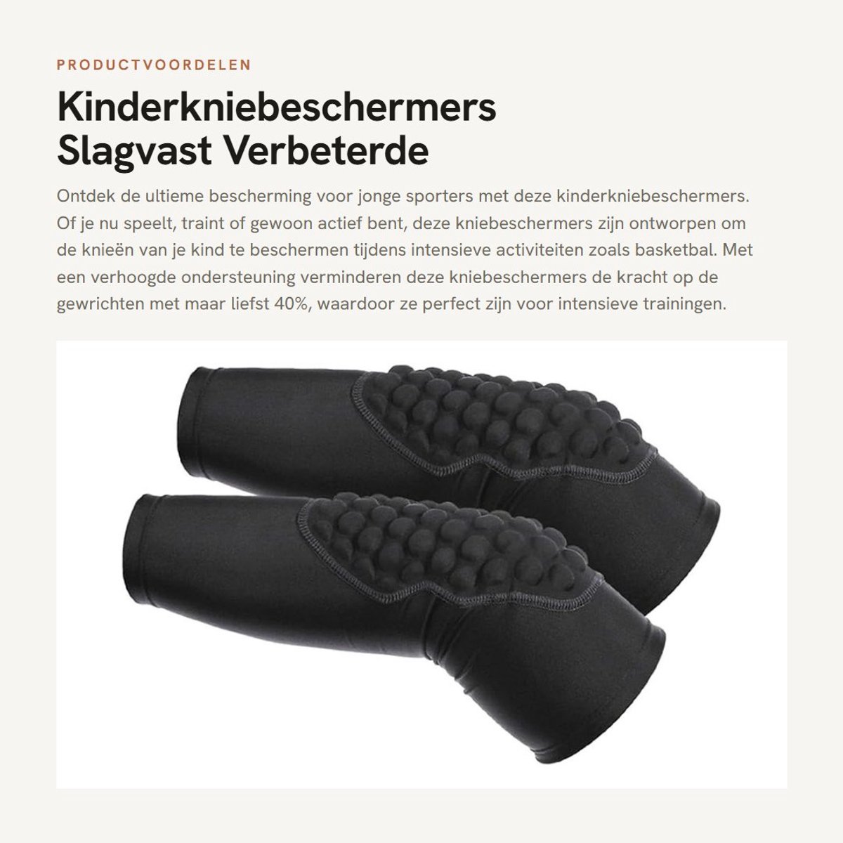 Dailygoods- Kinderkniebeschermers Slagvast - Set van 2 - Verhoogde Ondersteuning - Ademend Sportweefsel - Krachtcontrole - Nauw Geweven Garens - Kniebeschermers