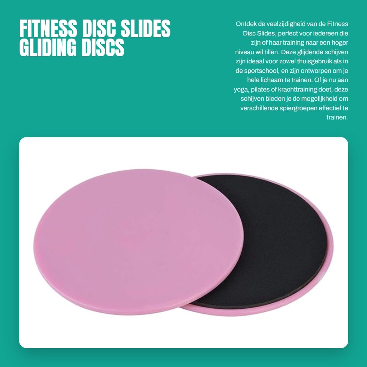 Dailygoods- Schuifschijven 2 Stuks - Glijdende Schijven - Oefenschuifregelaars - Antislip - Lichtgewicht - Voor Thuis/Sportschool/Yoga - Gliding Discs