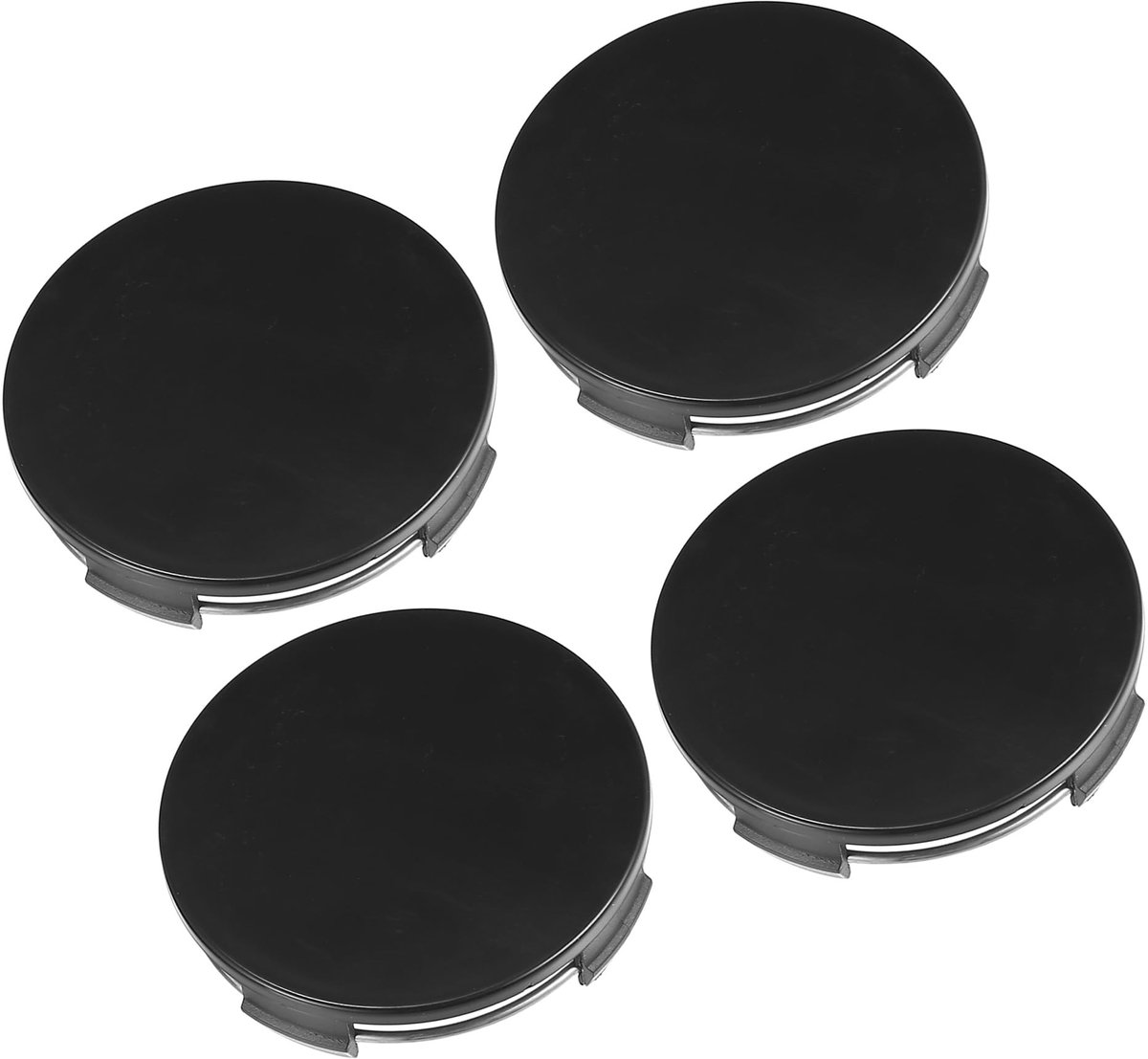 Dailygoods- Naafdoppen 65 mm - Set van 4 - ABS-kunststof - Zwart - Eenvoudig te installeren - Geschikt voor voor- of achterwielnaaven - Wieldoppen