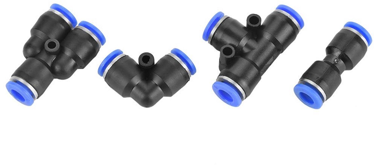 Dailygoods- Snelkoppelingen 40 Stuks - 6 mm Luchtslang - Pneumatische Drukconnector - Luchtpneumatische Accessoires - Veilig en Betrouwbaar - Eenvoudige Installatie - Luchtconnector