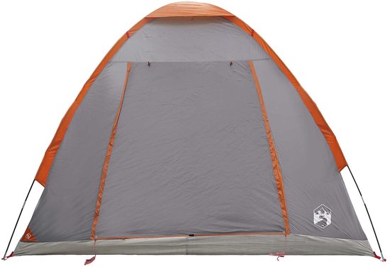 vidaXL - Kamperen - tent - Grijs - en - Oranje - 2-persoons - Polyester - en - Staal van Vidaxl — afbeelding 4
