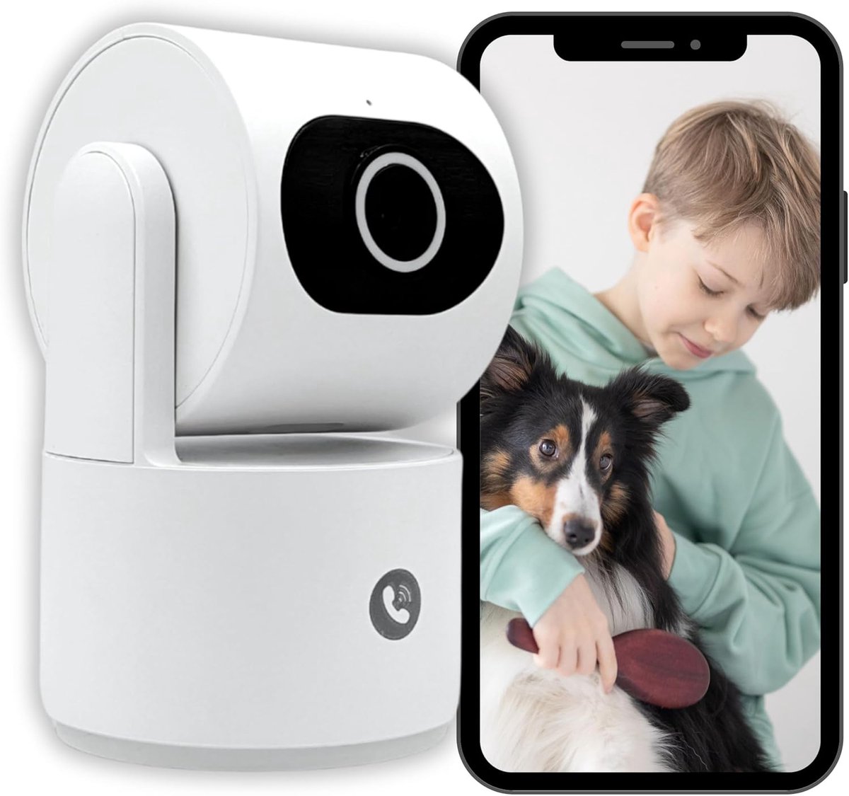 Binnen Camera - Beveiligingscamera Wifi - Huis Bewaken - Met Sirene - 3 MP - Wit