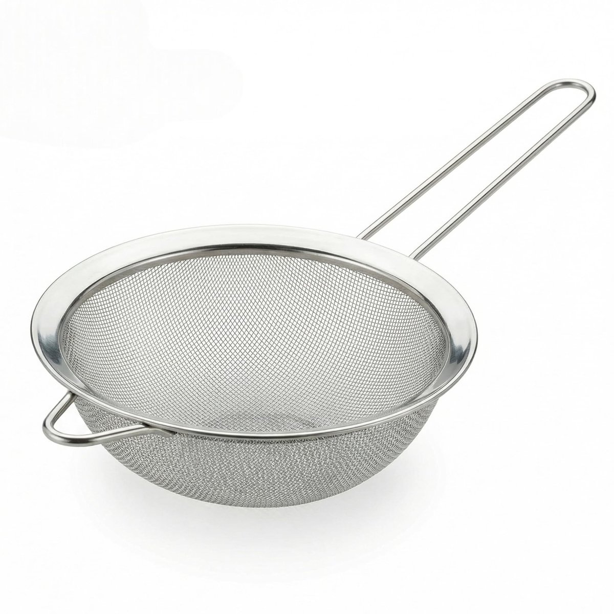 Dailygoods- Keukenzeef roestvrij staal Ø 12 cm - Fijne zeef - Vaatwasmachinebestendig - Handvat - Afdruipreef - Compact en praktisch
