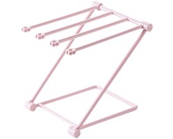Dailygoods- Vaatdoekhouder Opvouwbaar - Vaatdoek Droogrek - 4 Armen - Multifunctioneel - Kunststof - Ruimtebesparend - Keukenrek