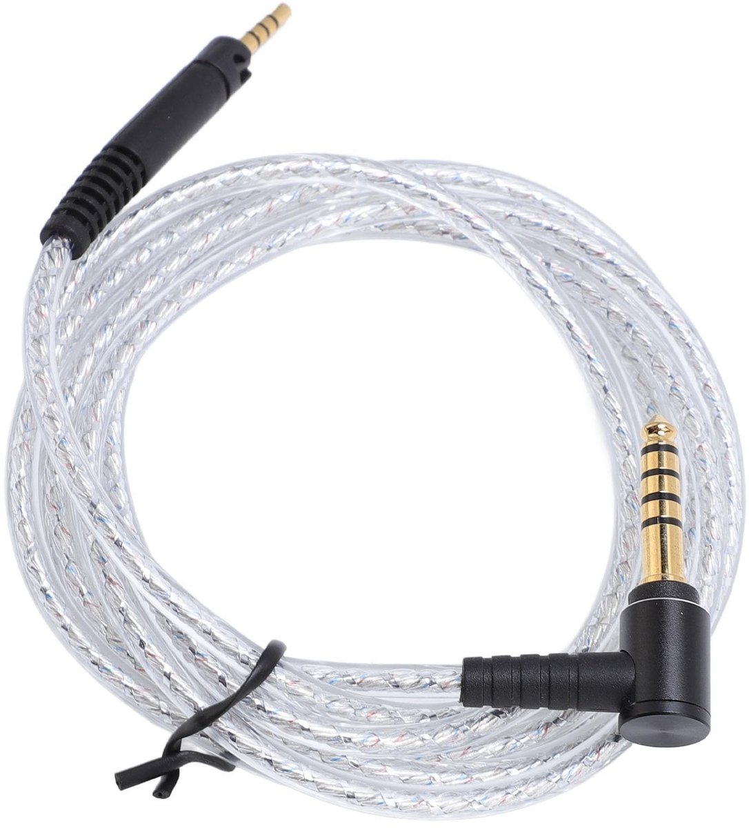 Dailygoods- Hoofdtelefoonkabel 2,5 mm tot 4,4 mm - Verzilverd - Stabiel Geluid - Vergrendelingsmechanisme - 1,5 m - Voor HD598/HD599/HD558/HD518/HD569 - Audio Kabel