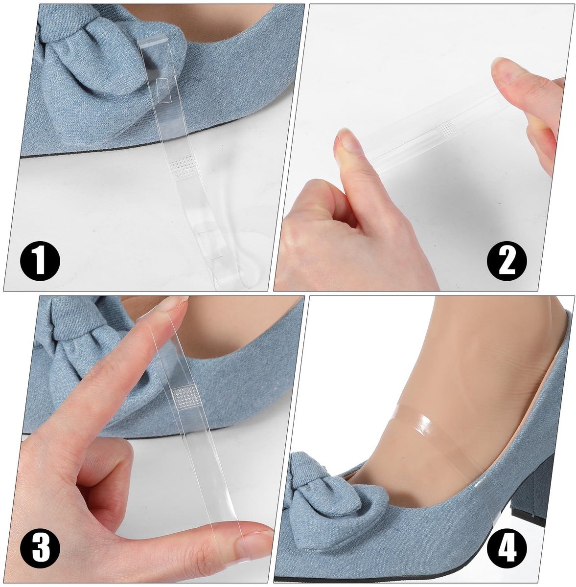 Dailygoods- Schoenriem Transparant - Verstelbaar - Antislip - 20 Paar - TPU - Duurzaam - Comfortabel - Schoenveters