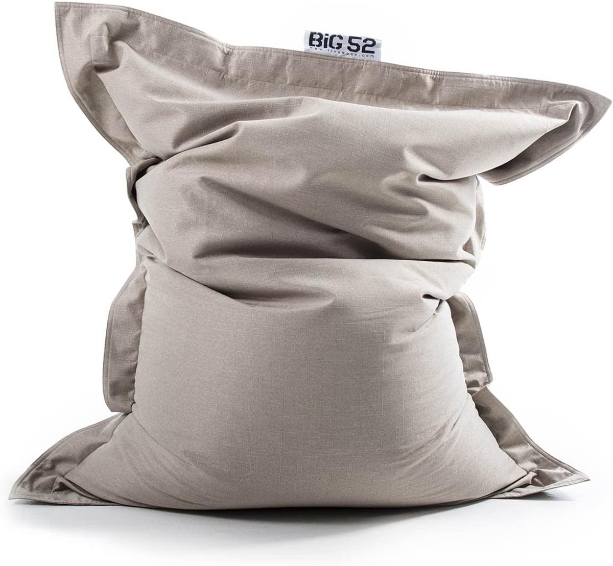 Zitzak - Zitkussen Poef - Ontspannen Zitten - Brandvertragende Vulling - 170 x 130 cm - Beige