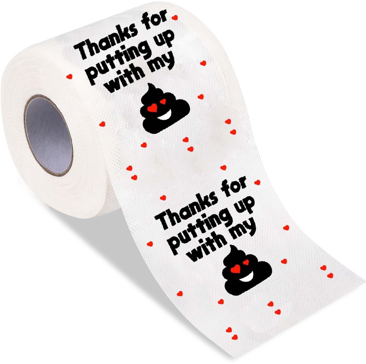 Dailygoods- Toiletpapier 3 laags - Bedrukt Gag-cadeau - Grappige Rol - Badkamerdecoratie - 160 Vellen - 9,9 cm x 9,9 cm - Grappig Toiletpapier