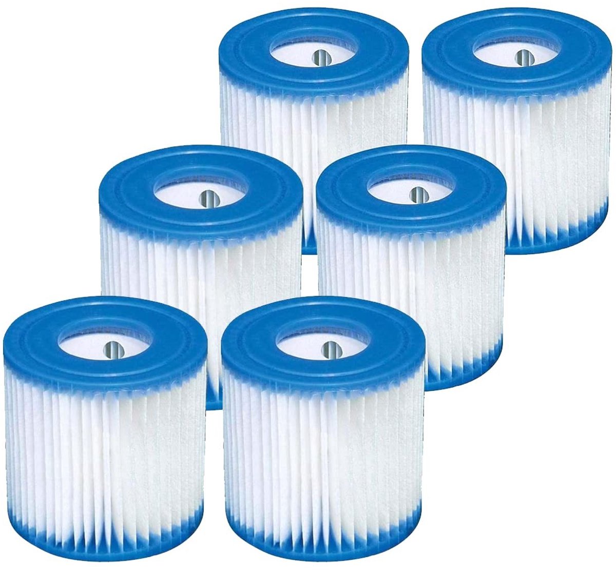 Dailygoods- Zwembadfilters – Anti-cultivatietechnologie – Filtratie-elementen – Herbruikbaar – Eenvoudig schoon te maken – 6 Stuks – Filterelementen