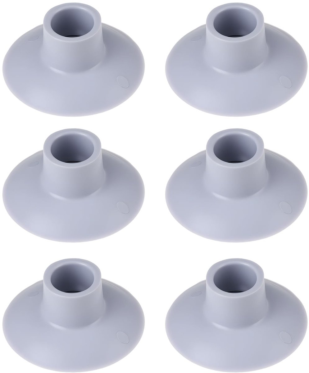 Dailygoods- Zuignappen 6 Stuks - 1 Inch - 25x75mm - Geschikt voor Caravan/Trampoline - PVC Rubber - Antislip Bevestiging
