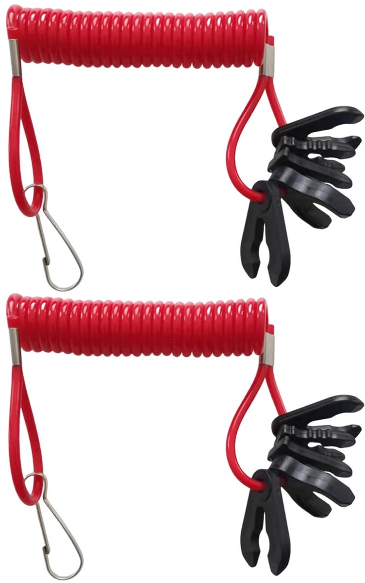 Dailygoods- Trekkoord 160Cm - 2 Stuks - Veiligheidskabel - Flameout Schakelaar - Nood Trekkoord - Duurzaam Plastic - Veiligheidskoord