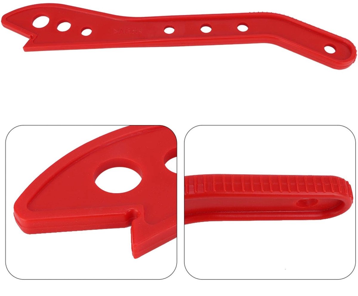Dailygoods- Duwstok 16,5 inch - Ergonomisch Handvat - Veiligheid - Houtbewerking - Stevige ABS Constructie - Rood voor Zichtbaarheid - Zaagduwstok
