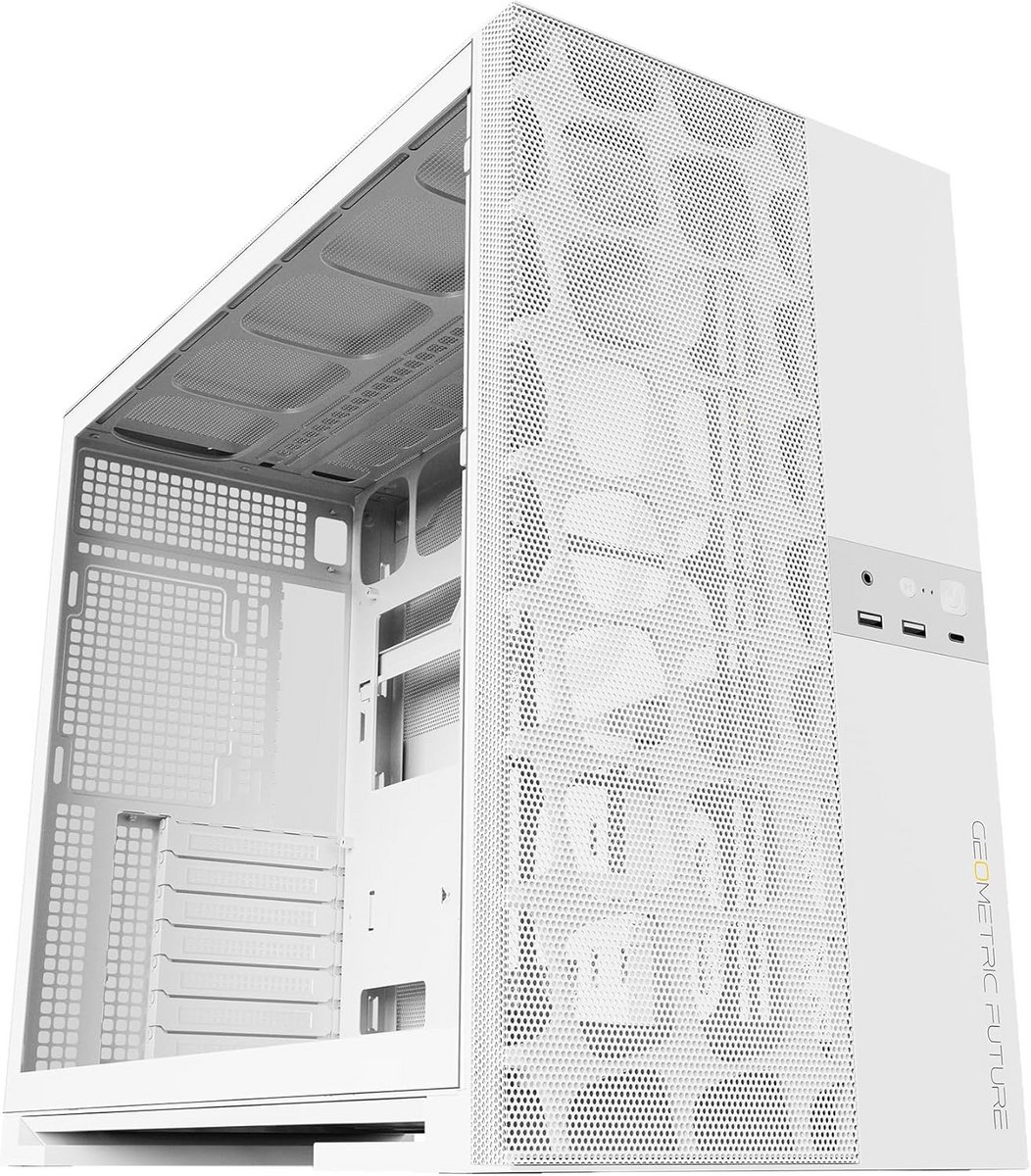 Gaming Computer Behuizing - PC Kast - Hoge Luchtstroom - Gehard Glas Paneel - E-ATX Ondersteuning - Wit