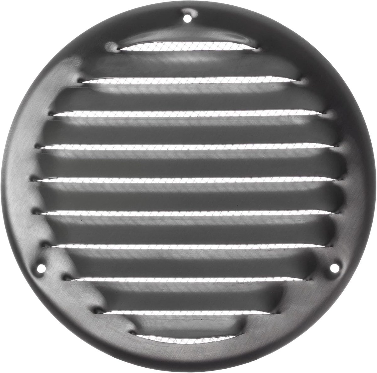Ventilatiegrille Metaal - Afvoerrooster Insectenwering - Luchtcirculatie Verbeteren - Roestvrij Staal - Ø 125 mm - Zilverkleurig