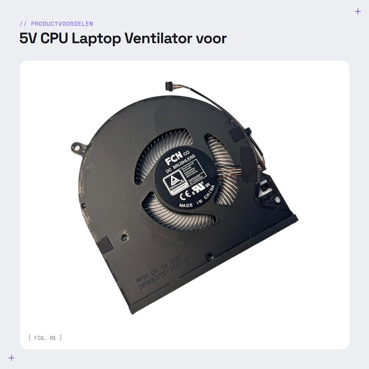 Dailygoods - 5V CPU Laptop Ventilator voor Razer Blade 15 Modellen