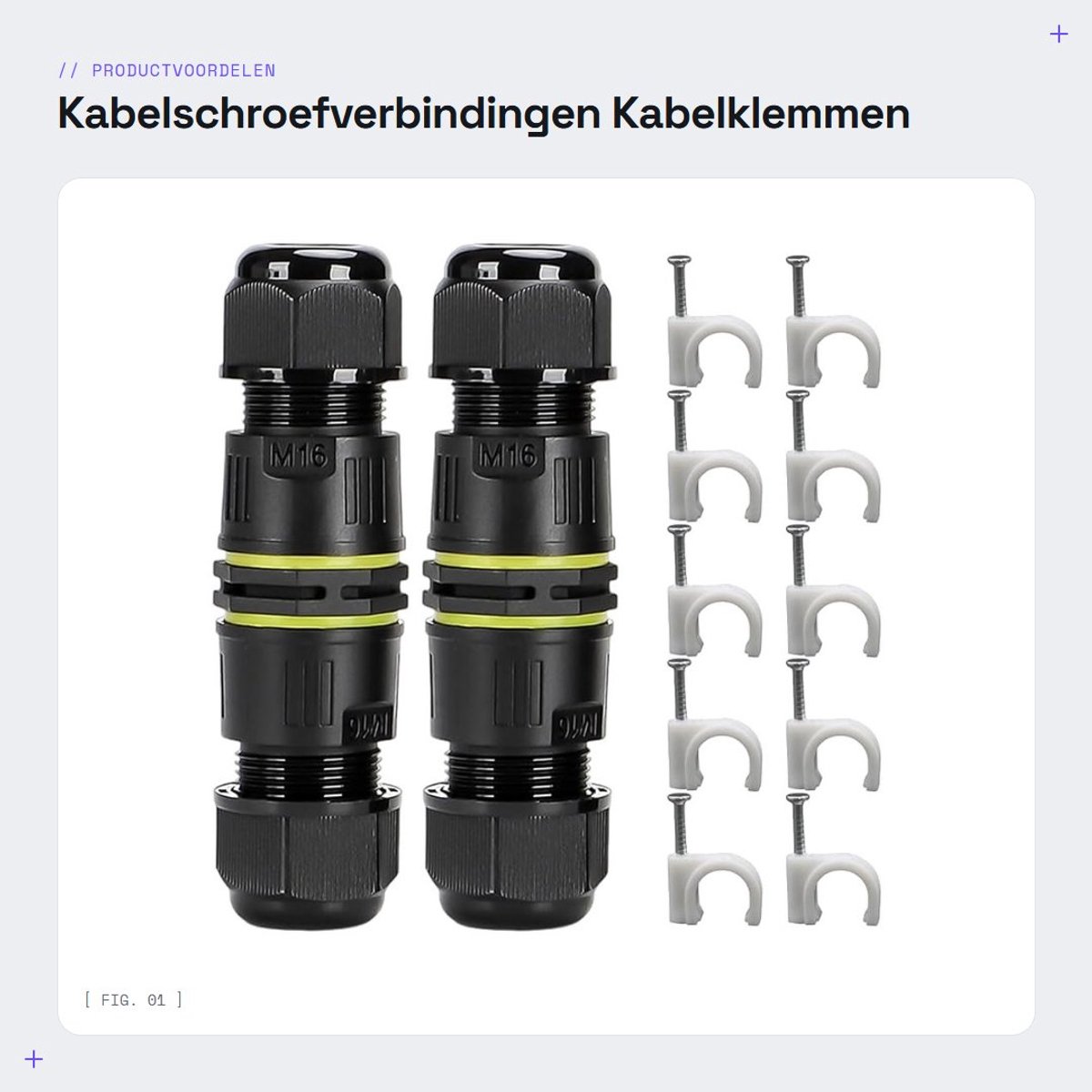 Dailygoods - Kabelschroefverbindingen - Kabelklemmen - Waterdicht en betrouwbaar - Zwart - Verlengstekkers - Perfect voor buitengebruik - 2 stuks kabe...