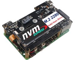 PCIe naar M.2 Key-M NVMe SSD PoE HAT Adapter voor Raspberry Pi 5 - Ondersteuning voor M.2 NVMe SSD 2230/2242/2280 met Koelventilator