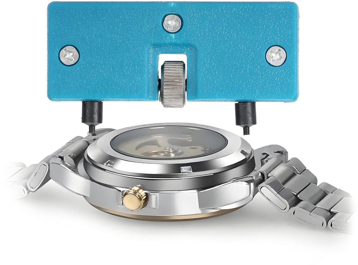 Dailygoods- Horlogeverwijderingsgereedschap hoge kwaliteit - Verstelbare horloge opener - Draagbaar gereedschap - Compact formaat - Lichtgewicht - Geschikt voor inschroefbare achterklep