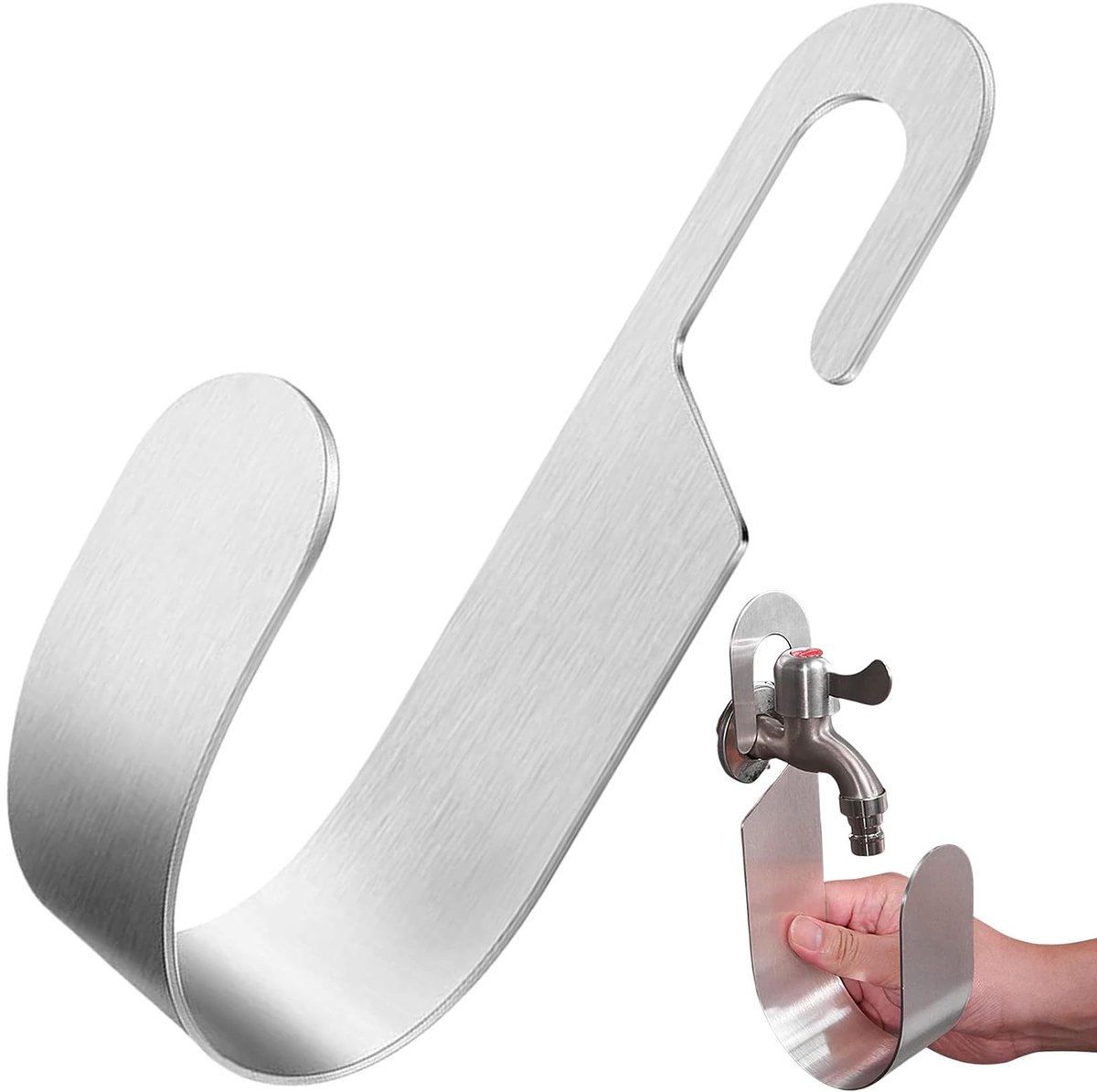 Dailygoods- Tuinslanghouder RVS wandmontage - Robuuste Slanghouder - Vrijstaand - Ruimtebesparend - Muurbeugel - Ideaal voor opbergen