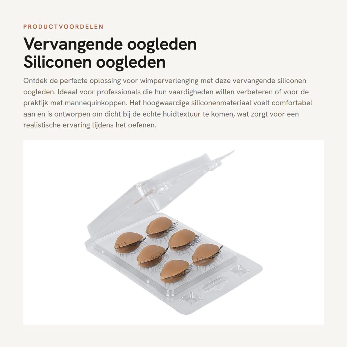 Dailygoods- Oogleden Siliconen - Vervangende Oogleden - Valse Wimpers - Wimperverlenging - Trainingspraktijk - 3 Paar - Wimpertraining
