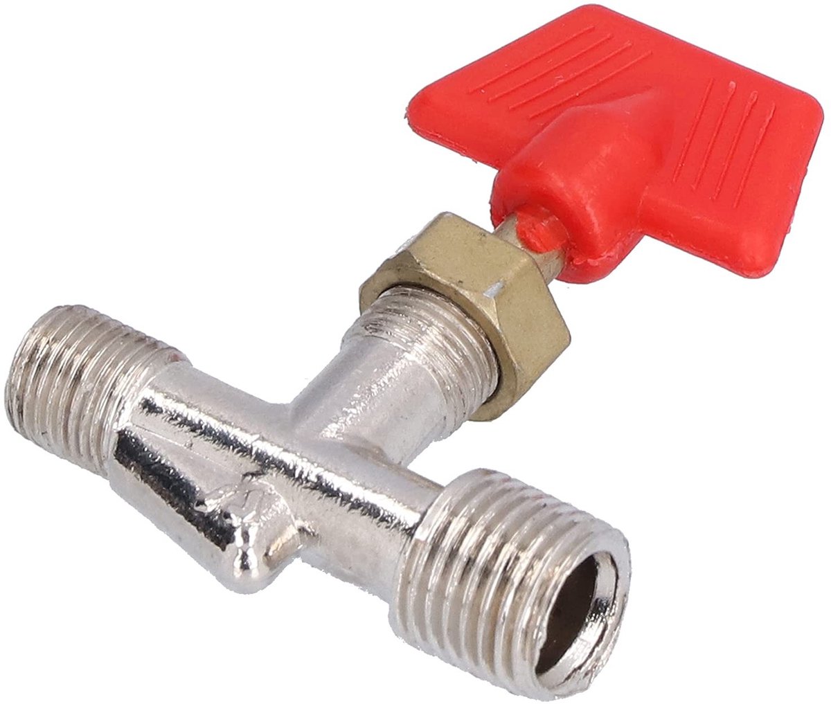 Dailygoods- Naaldventiel 5 Stuks - Draadverbinding - IJzer - Hoge Afstelnauwkeurigheid - Voor Waterleiding/Luchtslang - 12 mm Buitendraad - Ventiel