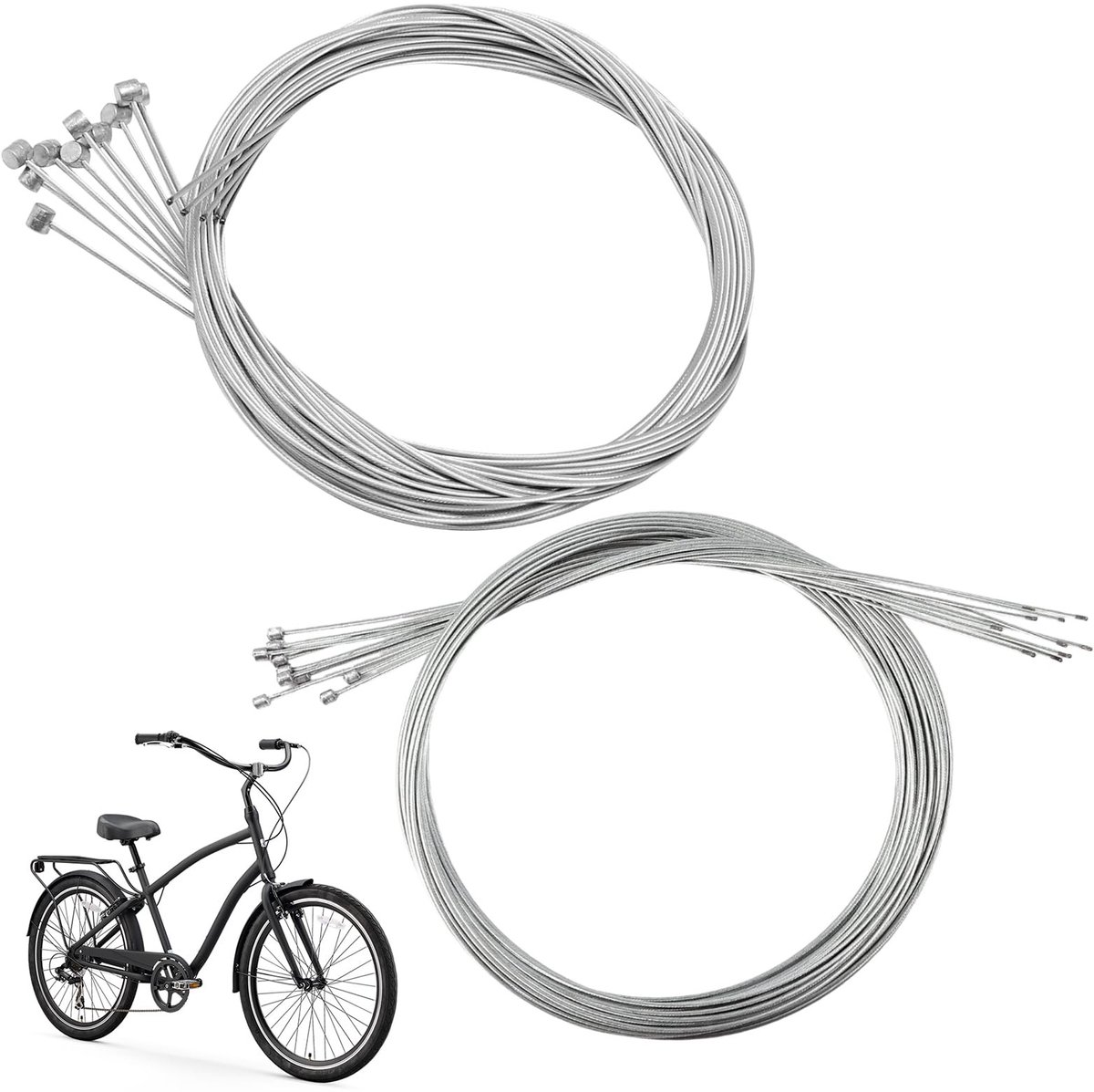Dailygoods - Set van 10 Universele Fietsrem- en Derailleurkabels
