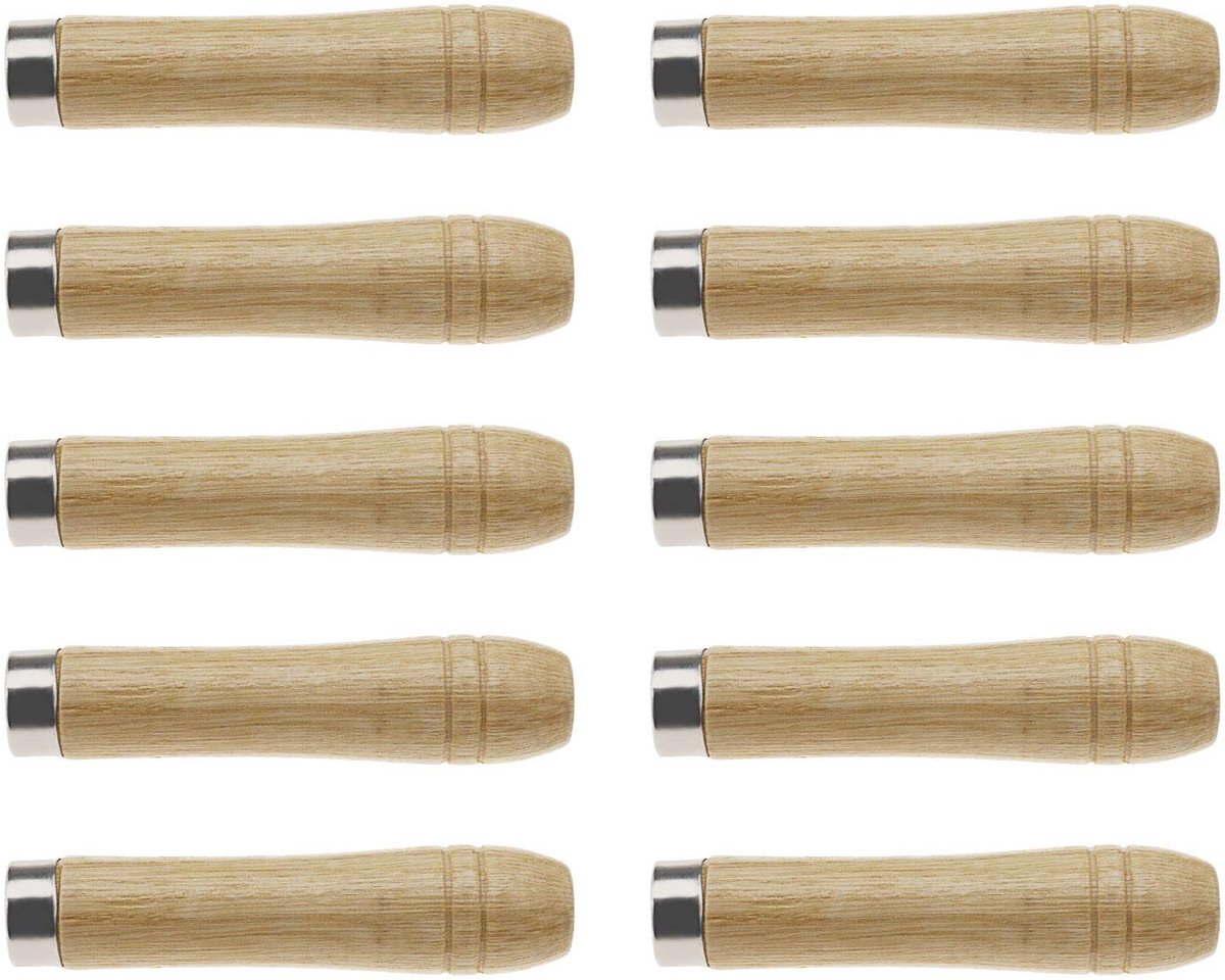 Dailygoods- Houten Bestand 10x - Handvatten - Lichtgewicht - Eenvoudig te installeren - Geschikt voor houtbewerking - 9 cm lengte - 4 mm gat - Handvat