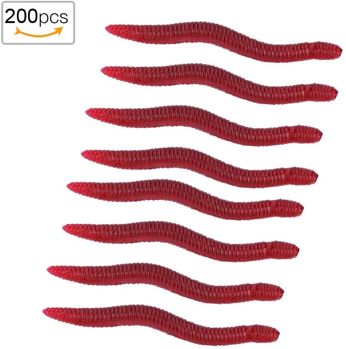 Dailygoods- Visaas 4cm - Kunstaas - Vis aas - Kunstmatige Aas - Visoog - Geschikt voor zoet- en zoutwatervissen - Vislures