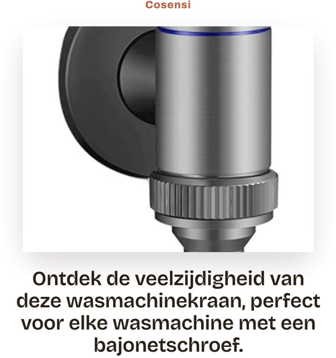 Dailygoods- Wasmachinekraan Messing - Hoekventiel - Connector - Waterstop - G1/2/G3/4 - Duurzaam en veelzijdig - Waterkraan