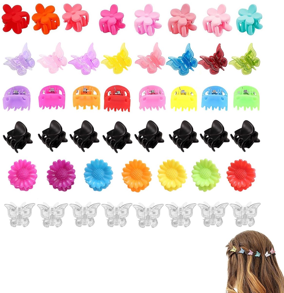 Dailygoods- Haarspelden 48 stuks - Mini Haarspelden - Antislip Haarspelden - Duurzaam Kunststof - Elegant Schildpadpatroon - Schokbestendig - Haarklemmen