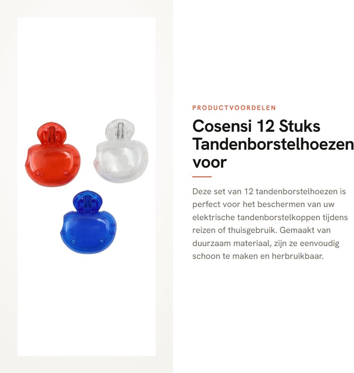 Dailygoods - 12 Stuks Tandenborstelhoezen voor Elektrische Tandenborstels