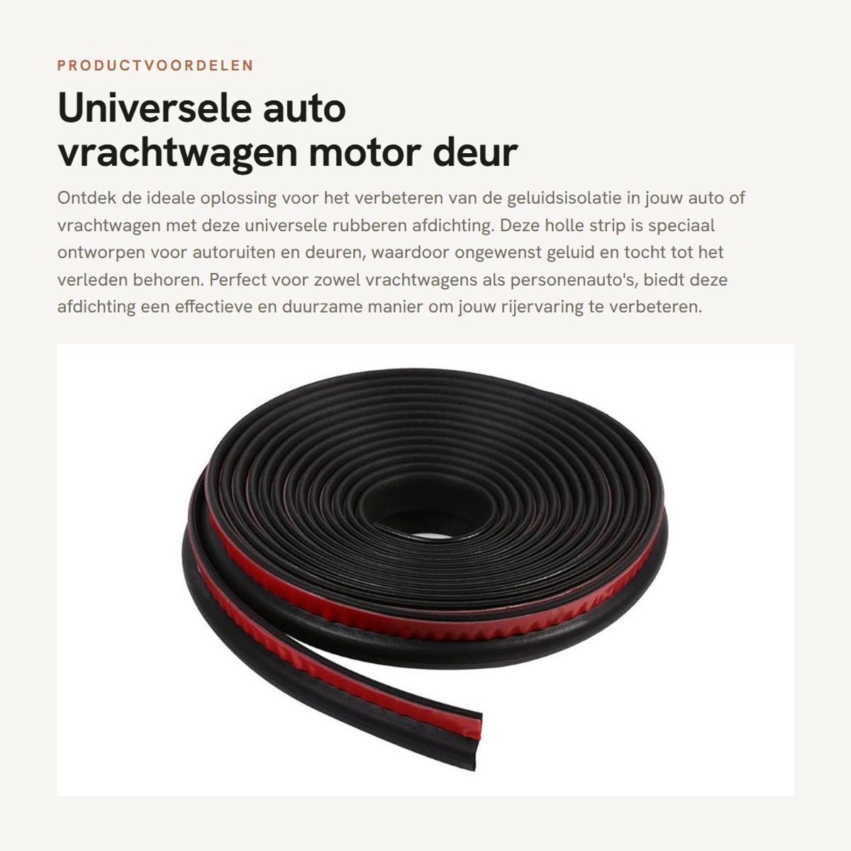 Dailygoods- Rubberen Afdichting Z Vorm - Deur Rubber Auto - Geluidsisolatie - Waterdicht - Stofdicht - Duurzaam EPDM-Rubber 4M - Deurrubber