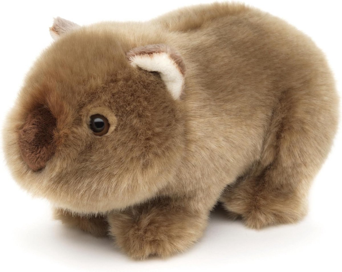 Pluche Wombat - Knuffeldier Zacht Speelgoed - Cadeau Geven - Levensecht Design - 19 cm - Bruin