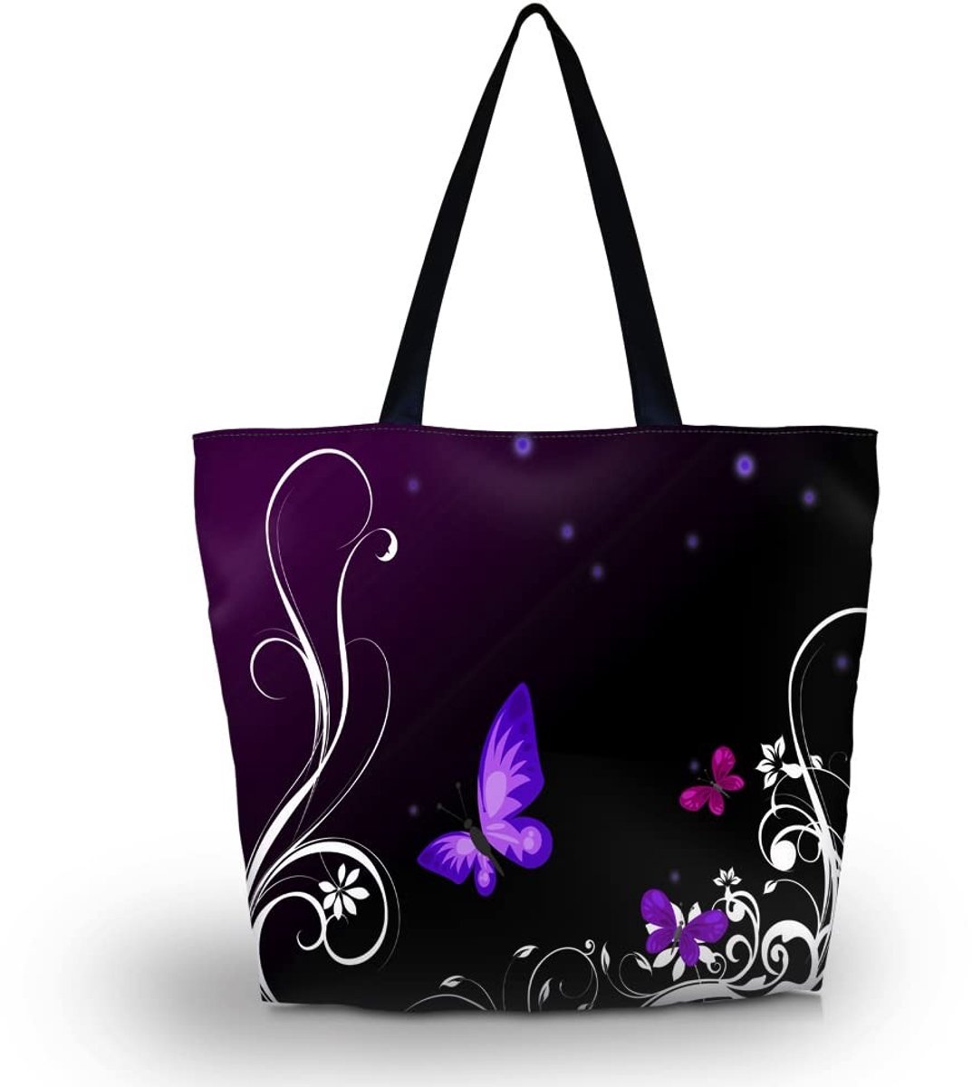 Dailygoods- Tote Tas - Opvouwbaar - Met Rits - Schoudertas - Handtas - Grote Opbergruimte - Zacht Polyester 43x35x10 cm - Boodschappentas