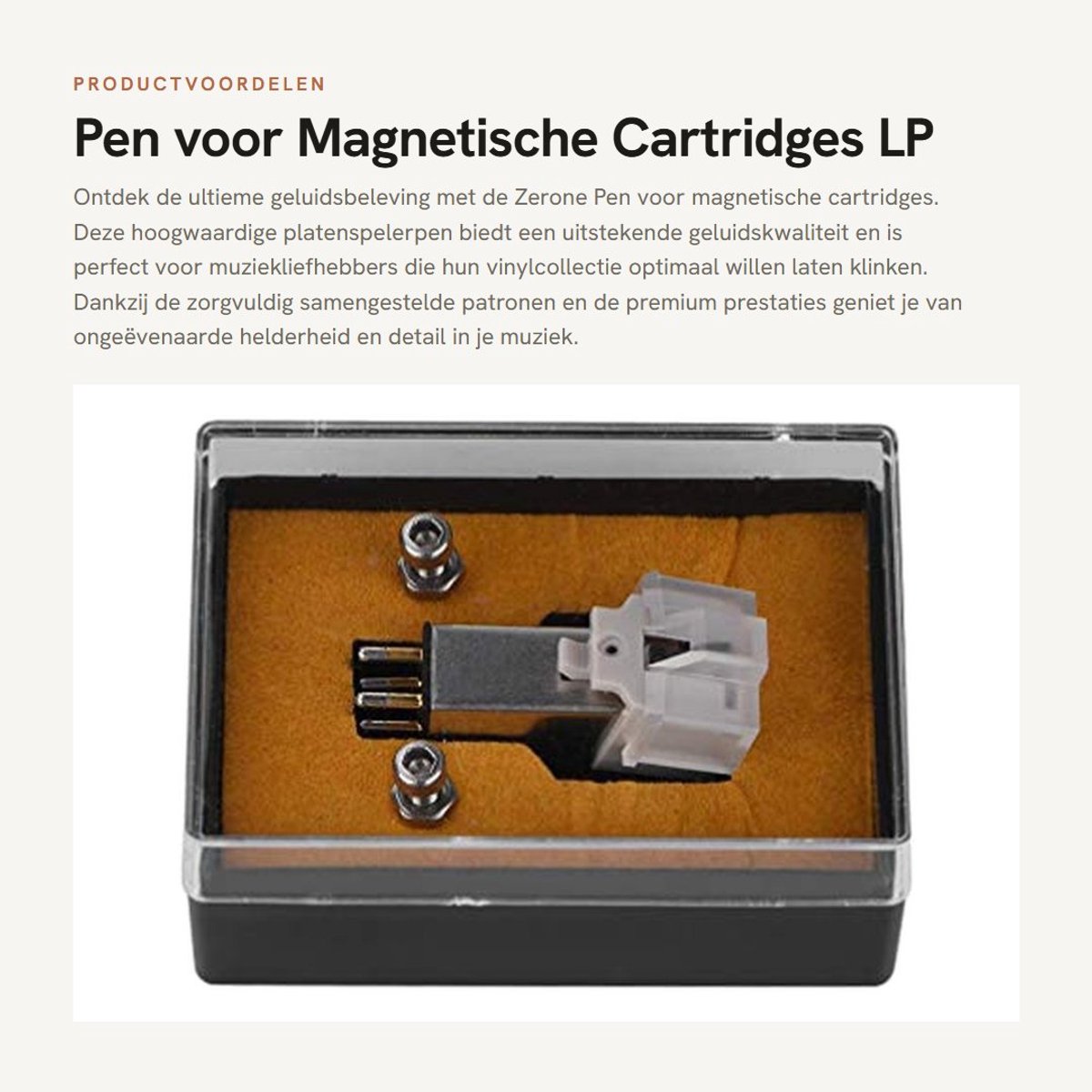 Dailygoods- Pen voor magnetische Cartridges - LP Naald - Platenspeler - Vervangend Onderdeel - Duurzaam - Hoge Kwaliteit - Cartridge