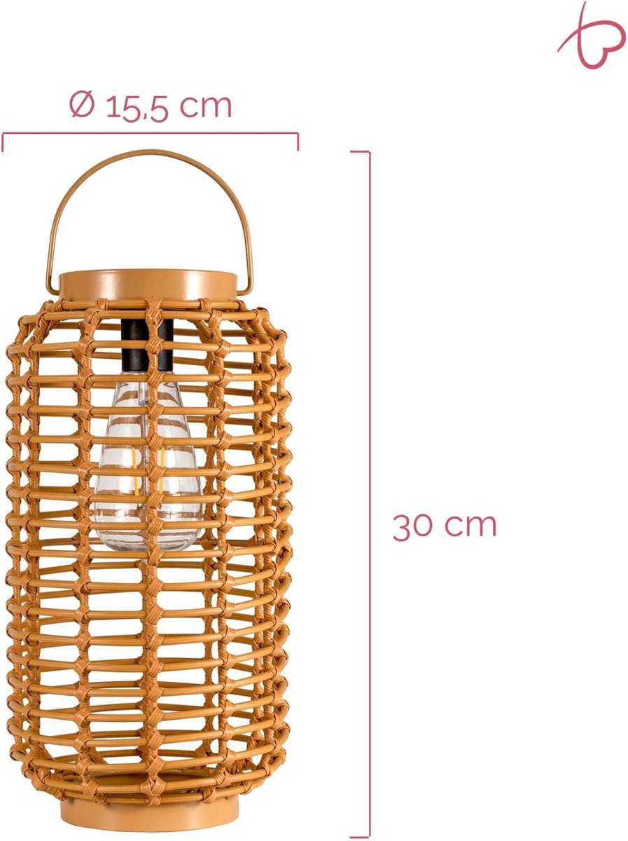 Solar Lantaarn - Buitenlamp Tuin - Sfeerverlichting Creëren - Automatisch Aan - 15.5 x 15.
